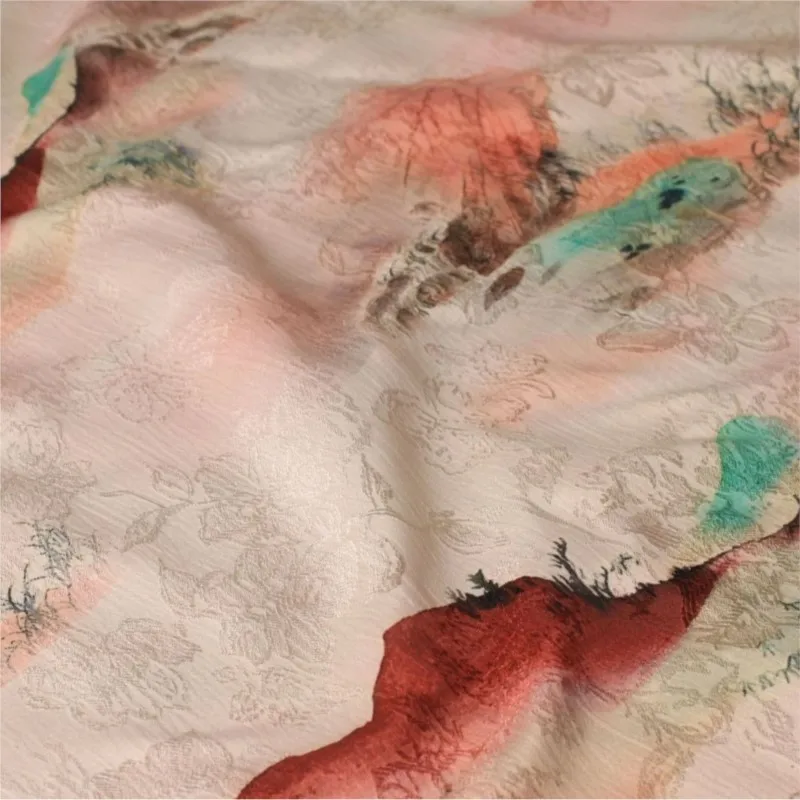 

New baseball printed fabric ink-scented yunsha trendy children's tie-dyed