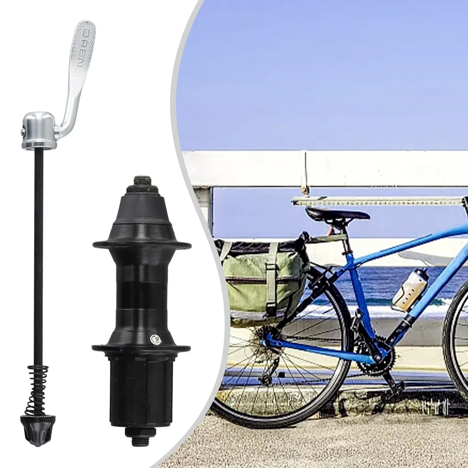 

1 комплект задней ступицы велосипеда, 135 мм, алюминиевый сплав, 36 отверстий, задняя тормозная ступица с быстросъемным шампуром для V-тормоза, аксессуары для велосипеда RM60