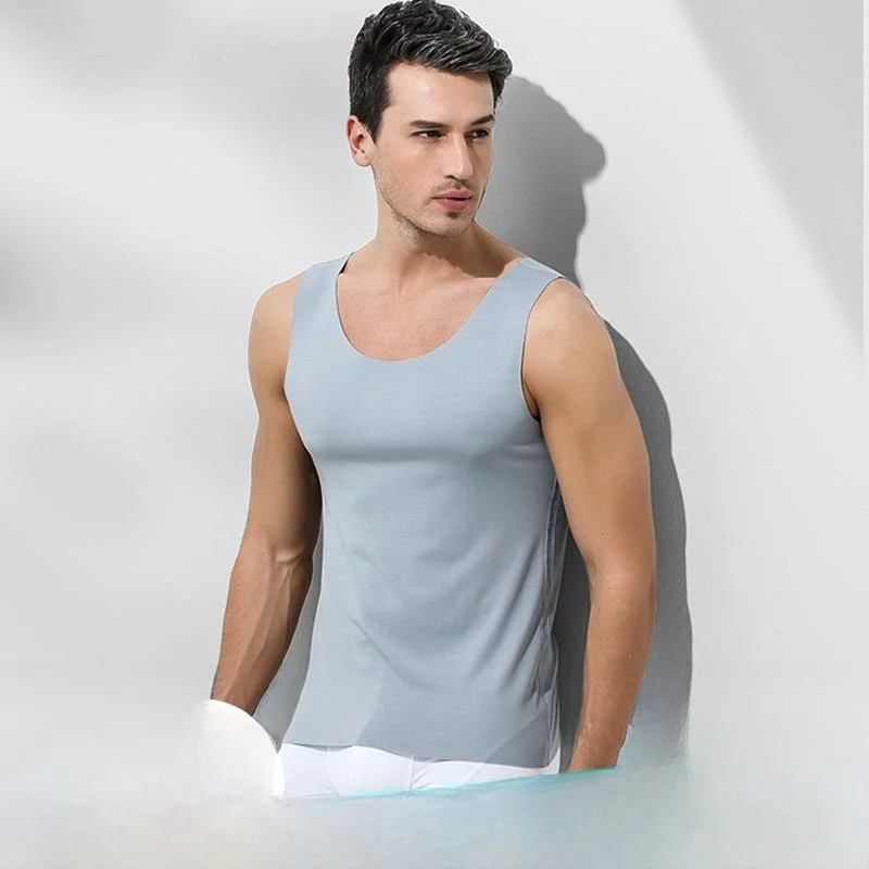 

Men's Modal Tank Top Spring Summer Seamless Wide Shoulder Sport Casual Sleeveless Wearable Outer Base Layer Clothing