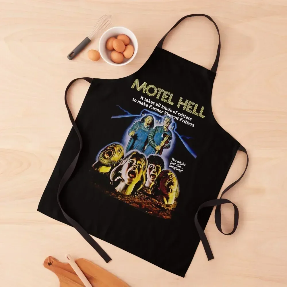 

Motel Hell 40Th Anniversary Apron custom women's kitchen Salon Kitchen Utensils Kitchen Things And For Home Apron