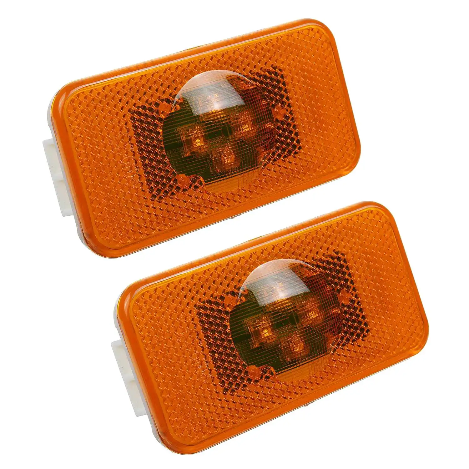 2Pcs 24V Car Truck LED Side Marker Light 4LEDs Amber Indicator Warning Lamps for Volvo Trucks FM/FH