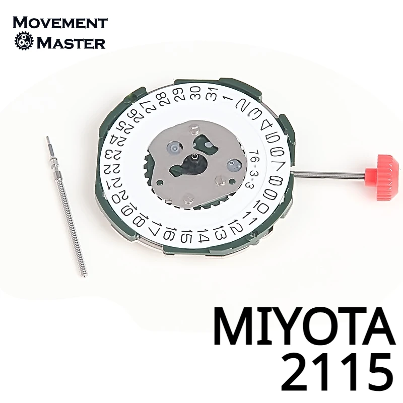Новинка, оригинальный японский кварцевый механизм MIYOTA 115, дата 3/6, 2035, мужской механизм с одним календарем, запасные части