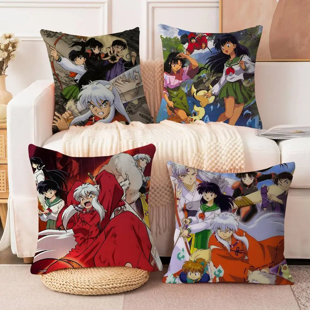 

Animation I-Inuyasha Cushion Cover Car Throw Pillow Case For Sofa Car Christmas Gift 40x40cm 45x45cm