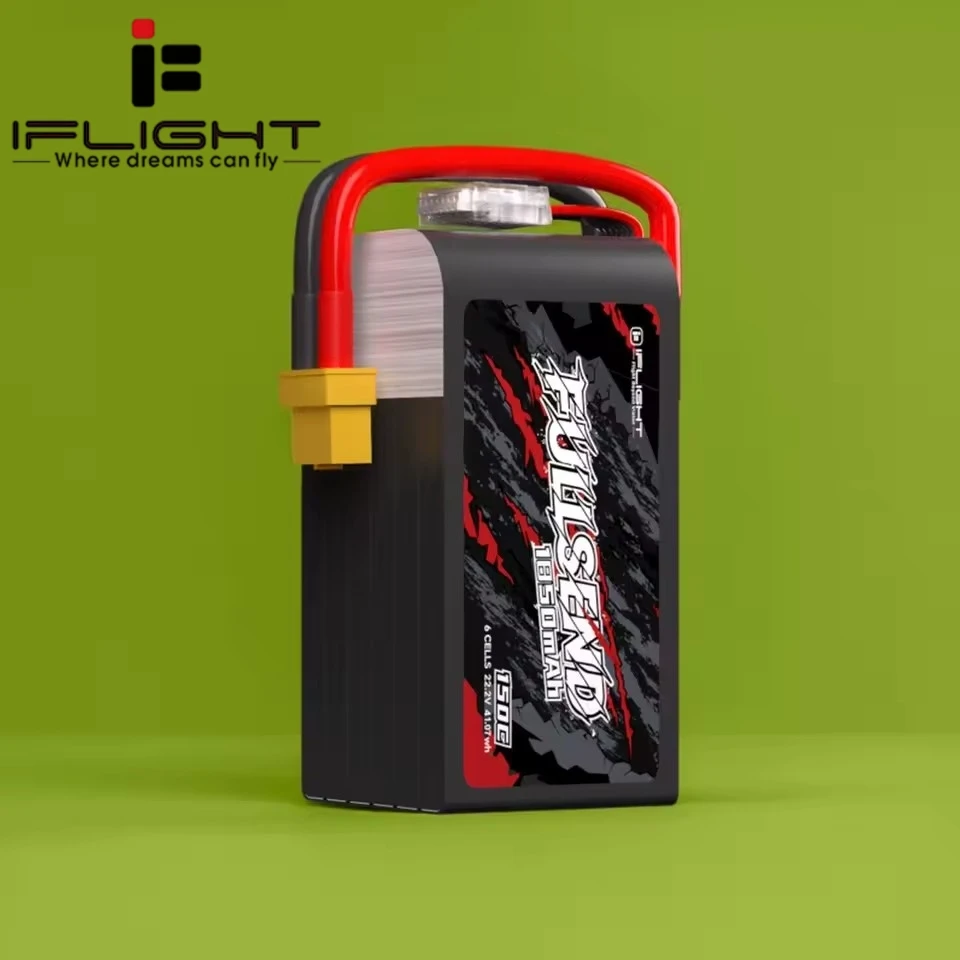 IFlight 1850mAh Fullsend 6S 22.2V 150C Li-Ion Lipo Battery with XT60H Connector for FPV