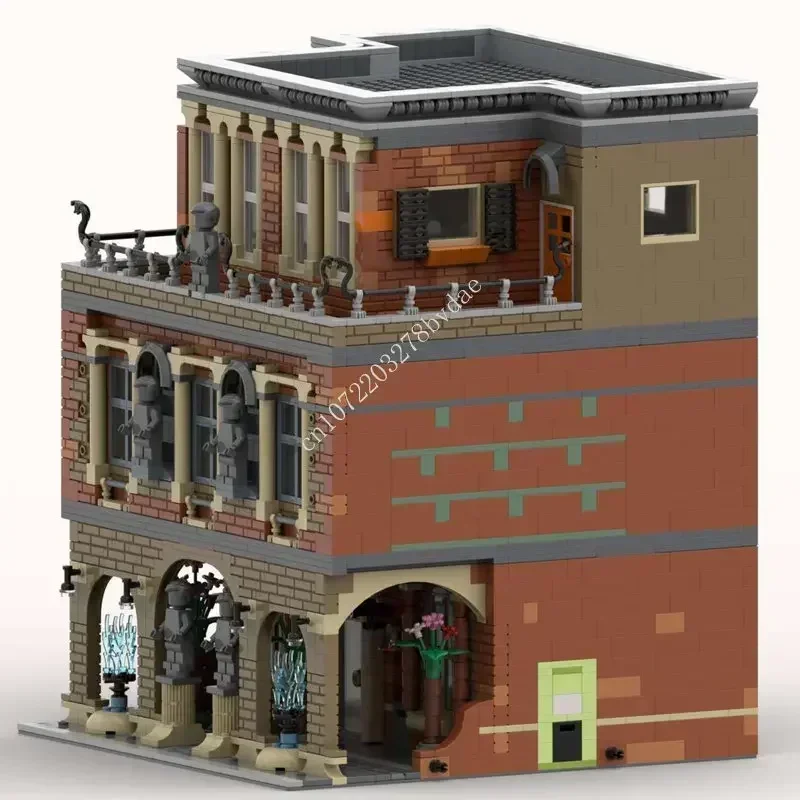 3943PCS MOC Modular Services Culture Building street view Model Building Blocks Technology Bricks DIY Creative Assembly Toy Gift
