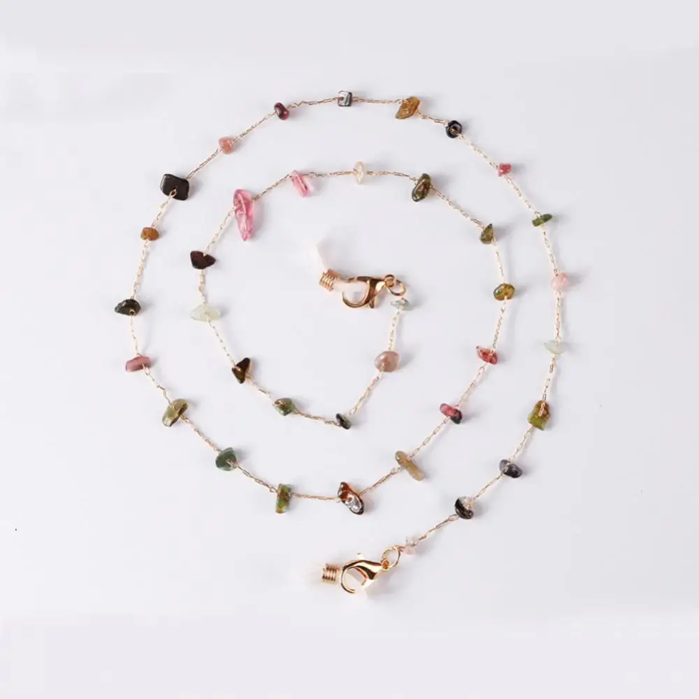 Jade Glasses Chain Elegant Temperament Sweet Girl Necklace Decoration Female Stone Glasses Chain Anti-lost Lanyard Mask Chain