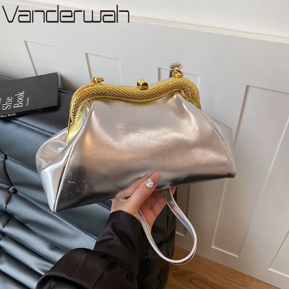 

Gold Velvet Evening Bag Clutch Bag Women 2026 French Luxury Chain Purse Elegant Fashion Purse Wedding Party Handbag
