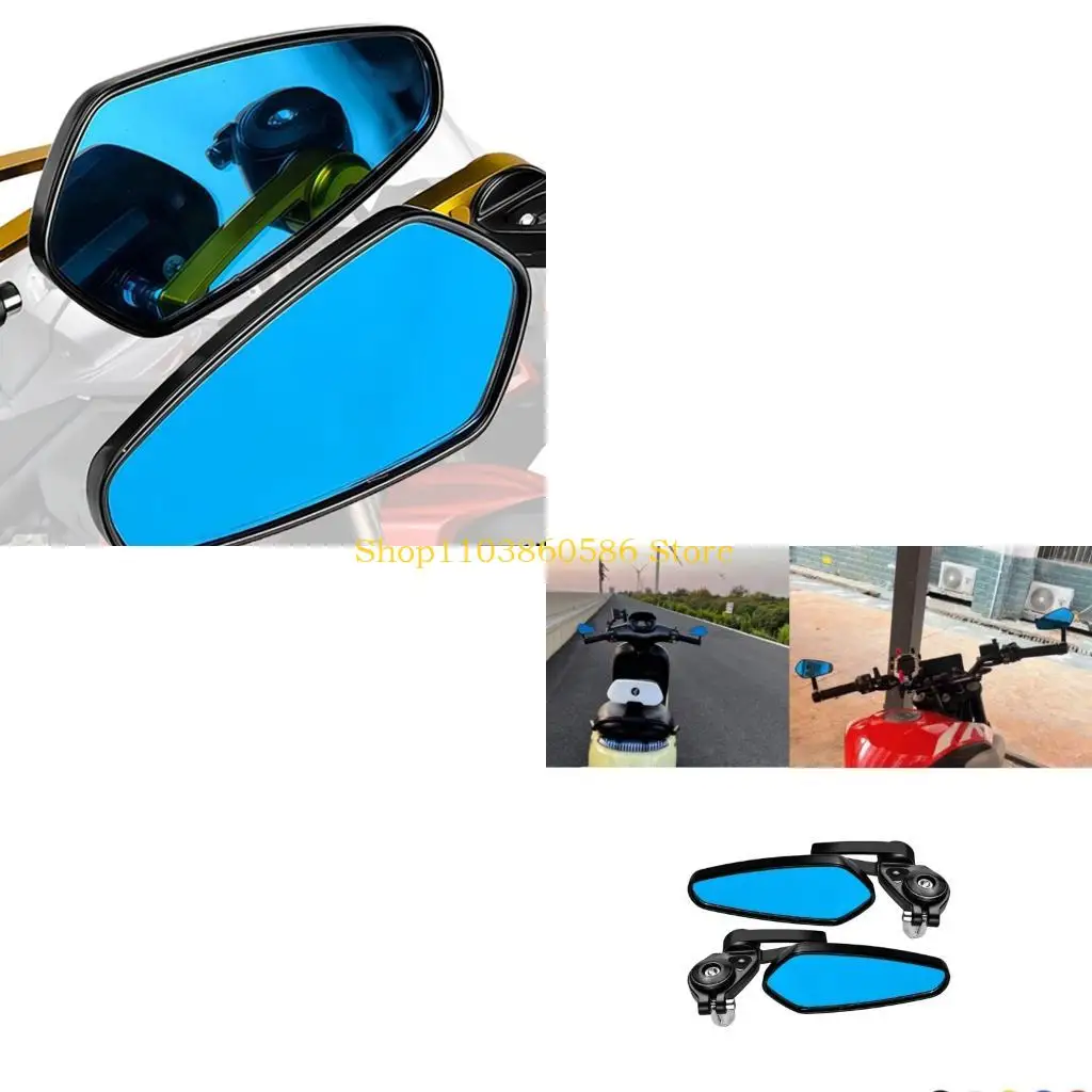 242A Easy Install Vibration Resistant Rear View Mirror With Wide View Motorcycle Accessory Handlebar End Mirror