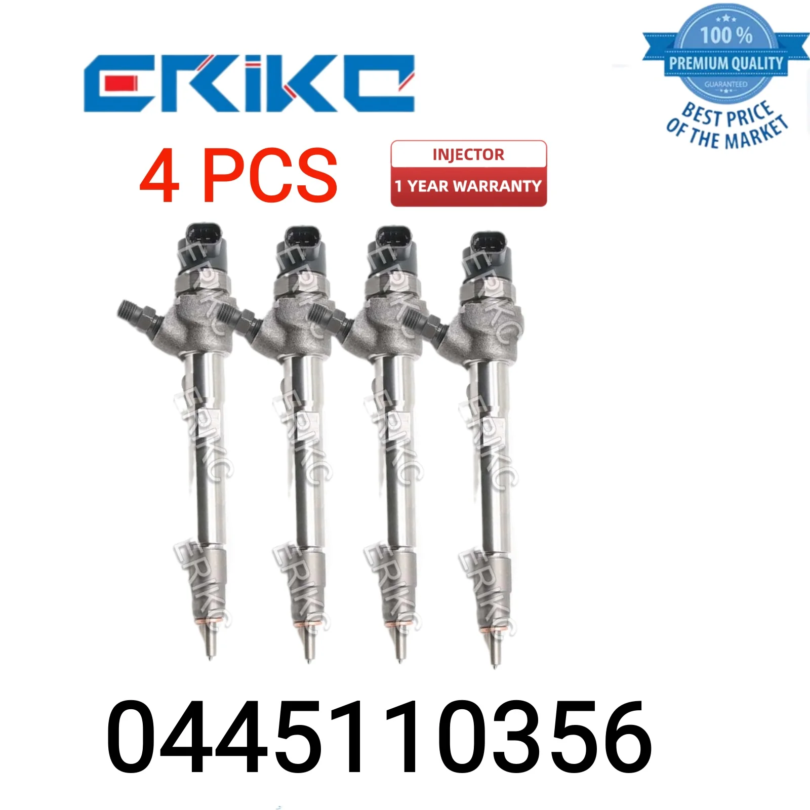 4 PCS 0445110356 Fuel Oil Injector 0 445 110 356 Nozzle Injector 0445 110 356 Auto Electric Fuel Injector for YUCHAI