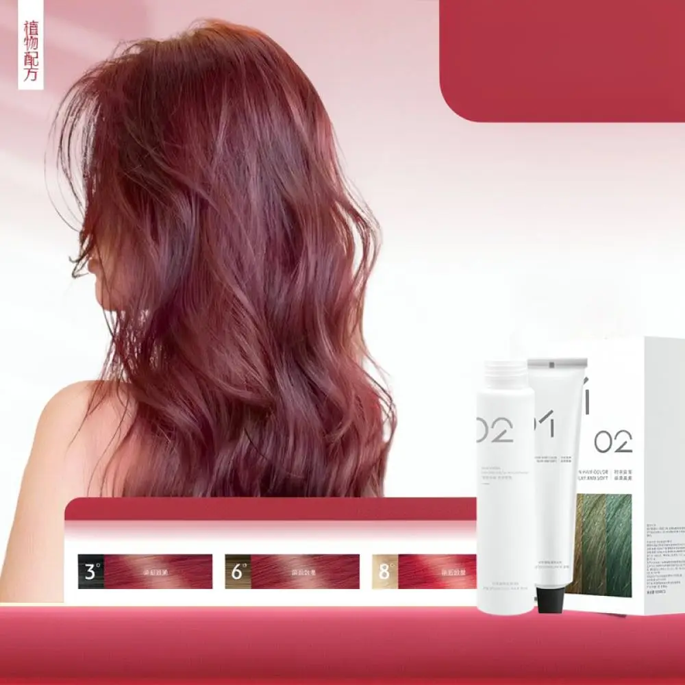 Hazelnut Ash Brown Hair Dye Natural Tea Gray Tone Easy Coloring Gentle Formula DIY Home Salon Supplies Hair Color Kit