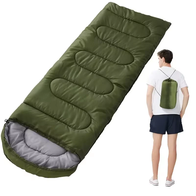 

Sleeping Bag Envelope Sleeping Bag Adult Outdoor Spring and Autumn Adult Men and Women Padded Warm Portable Camping