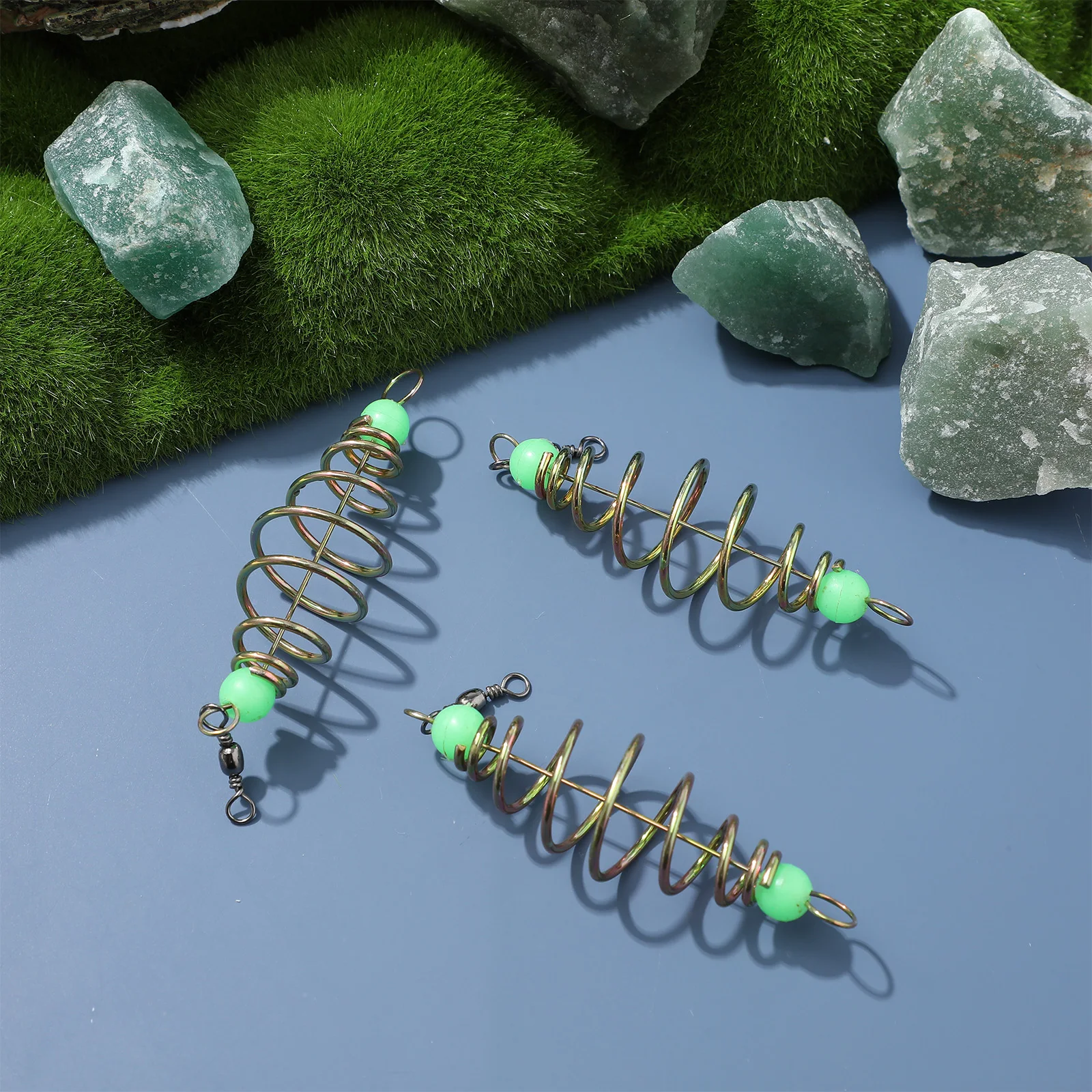 

24 Pcs Luminous Bead Fishing Bait Trap Minnow Springs Carp Feeder Holder Cage Stable Atomization Bait Fishing