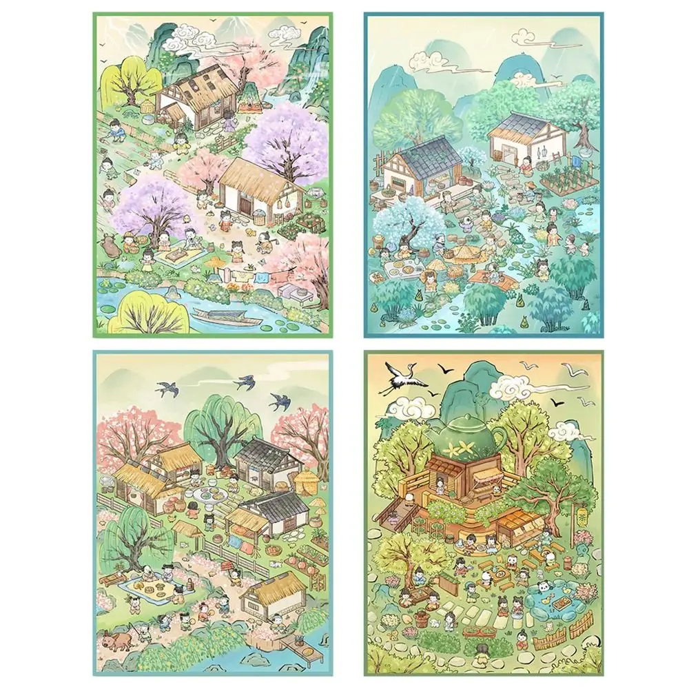

New 3D Miniature Scene 3D Stickers DIY Multi Style Visual Stacking Sticker Cartoon Butter Bear Hand Account Stickers