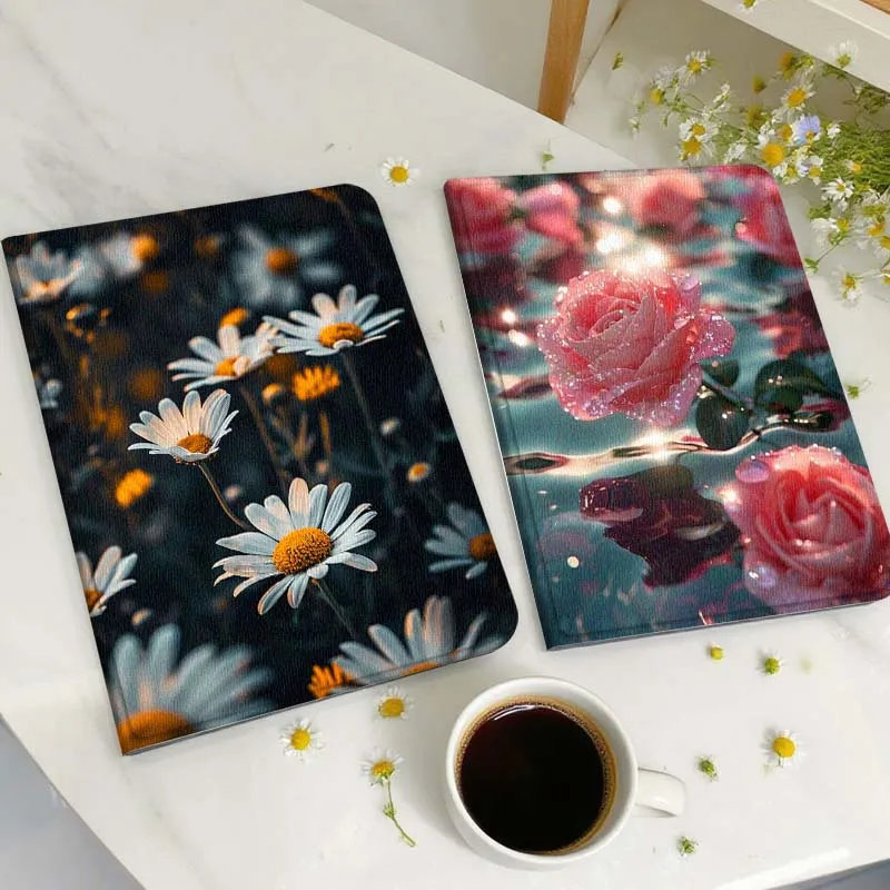 

White Daisy Field Flowers Tablet Case For Huawei Honor MatePad MediaPad Air 5 6 7 11 V6 V7 V8 V9 X9 X8 T10 T10s C5e T5 Gift