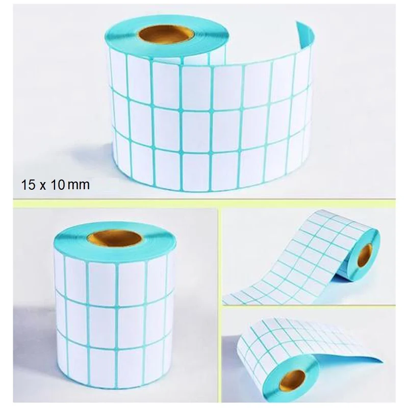 Waterproof Self Adhesive Small 15 20 25x8 10 15 20mm Thermal Label Sticker Convenient Store Price Blank Label Stationery Sticker