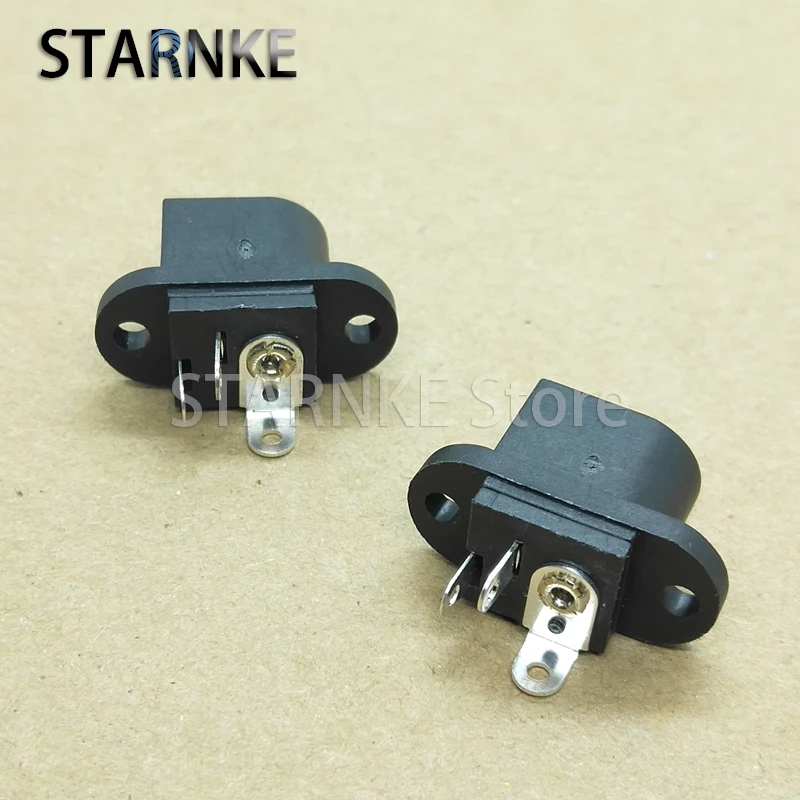 50PCS New Original DC-016 DC Power Socket 5.5*2.1MM Vertical 3Pins With Screw Hole DC Socket