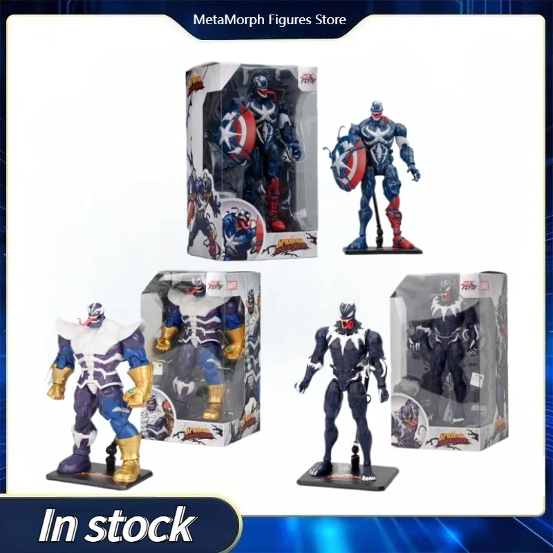 Original ZD TOYS Marvel Legends Avengers Venom Parasite Series VENOMIZED CAPTAIN AMERICA/BLACK PANTHER/Thanos Anime Figure Toy