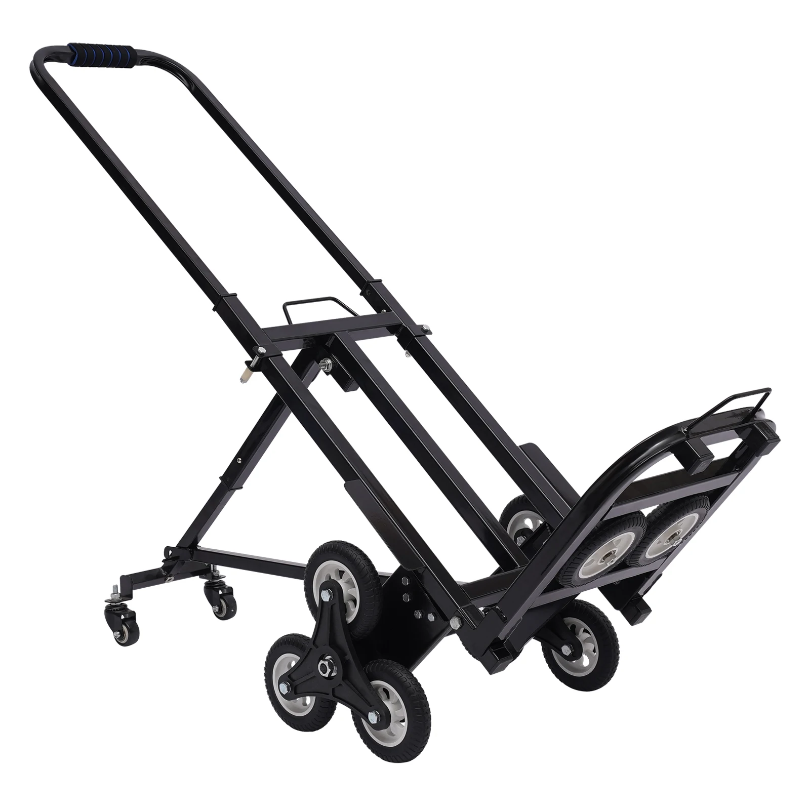 

Stair Climbing Cart Foldable Stair Climber Hand Trucks Hand Truck Dolly w/ 10 Wheels Utility Cart for Stair 330 lb Capacity