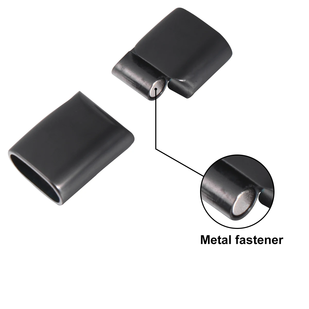 

10 Pcs Stainless Steel Magnetic Clasp Fastener Cord End Bracelet Closure Rope Converter For Craft Decor
