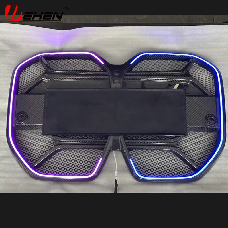 

Светодиодные решетки радиатора из настоящего сухого карбона для BMW 4 серии G22 G23 G26 430i M440i i4 CSL.