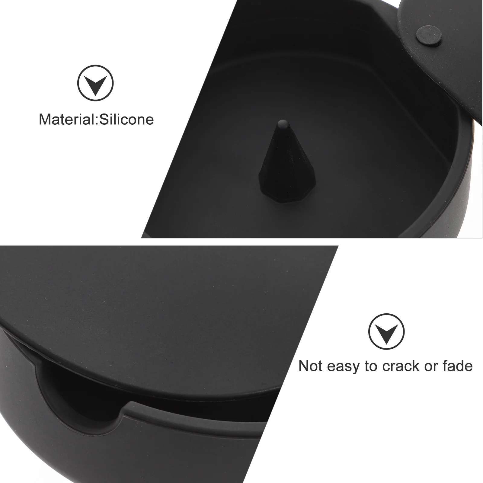 

Silicone With Lid Round Household Ashtray Decorative Lidded Ashtray For Home Living Room Desktop Cigarette Ash Holder Soot