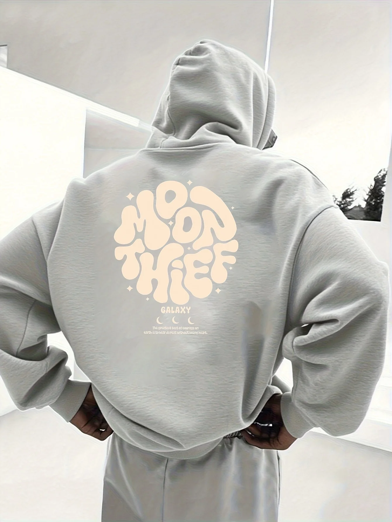Men'S Fall Winter Top Fashion Print Hooded Fleece Sweatshirt, Versatile Athletic Casual Loose Wide Hooded Sweater XZ037-S
