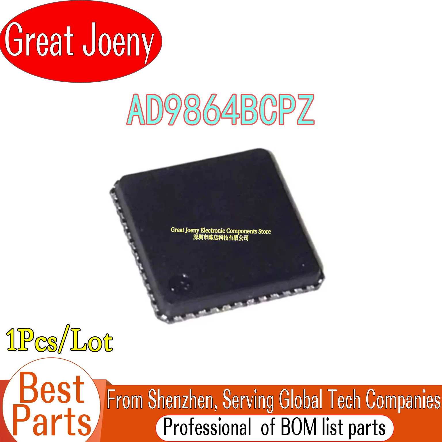 

100% New Original AD9864 AD9864BCPZ IC Chipset LFCSP-48