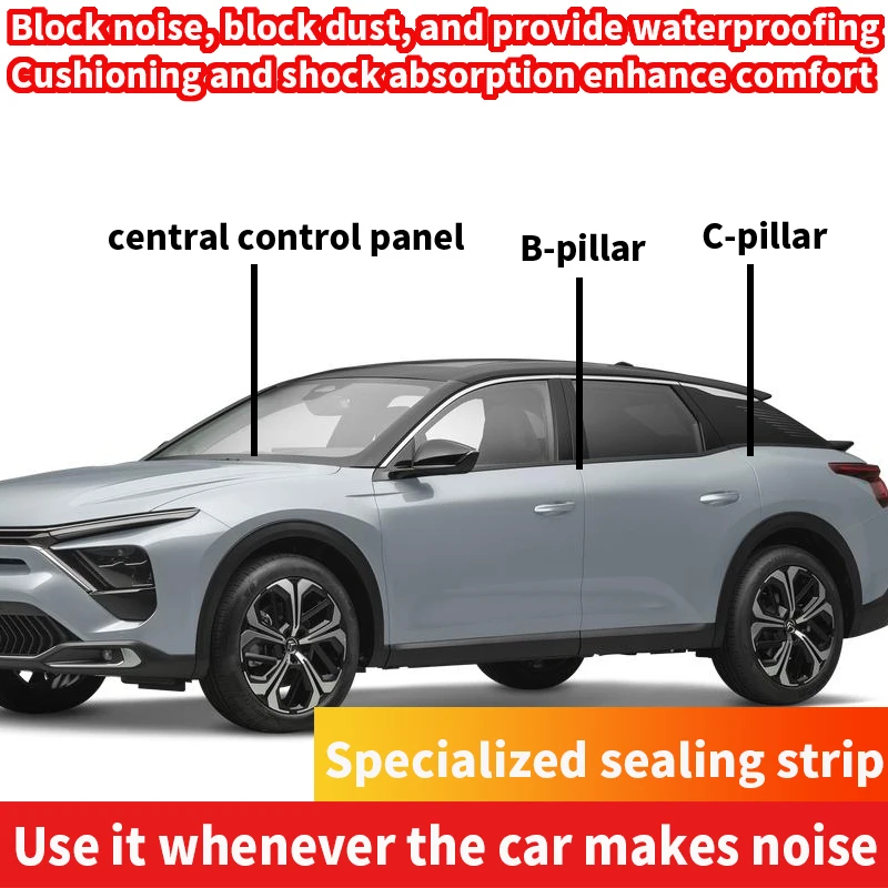 

Подходит для двери автомобиля Citroen, уплотнительная лента центрального управления стойки BC, звукоизоляция, шумоподавление, пылезащитная уплотнительная лента