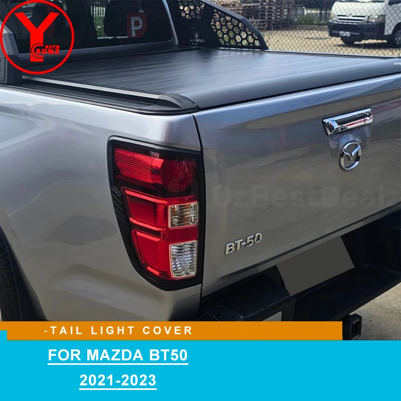 

Matte Black Tail Rear Light Cover For Mazda Bt50 BT-50 2021 2022 2023 2024 Double Cabin Car Accessories