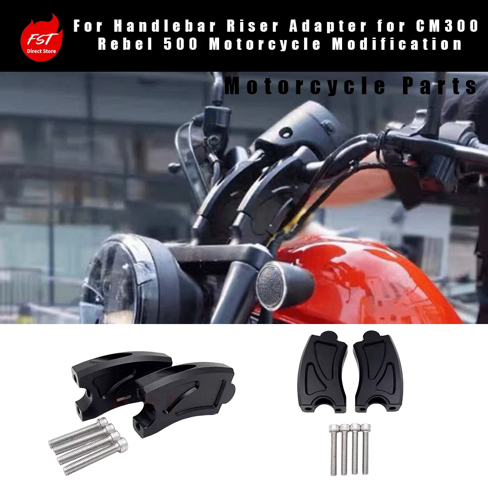 Handlebar Riser & Rear Offset Spacer Mod Parts for  CM300 / Rebel 500 Motorcycles