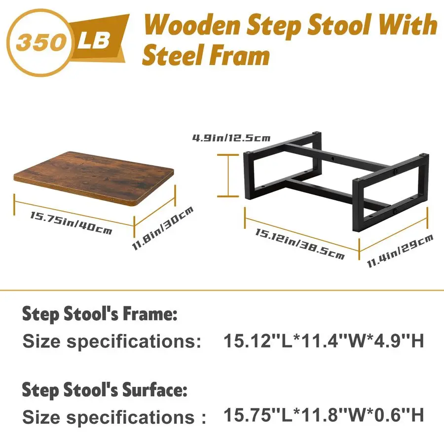 

Pcs One Step Stool with NonSlip Surface and NonSlip Foot Pad Design for Adults and Seniors,Suitable for Use at Stairwells, Bedro