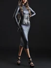 oil shiny bodycon
