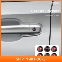 Car Lock Keyhole Stickers Door Lock Protect Car Stickers For Audi Sline Q3 Q7 Q2L S4 S5 S6 S7 S8 TT RS3 RS4 A6L A4L A3 A4 A7 A5