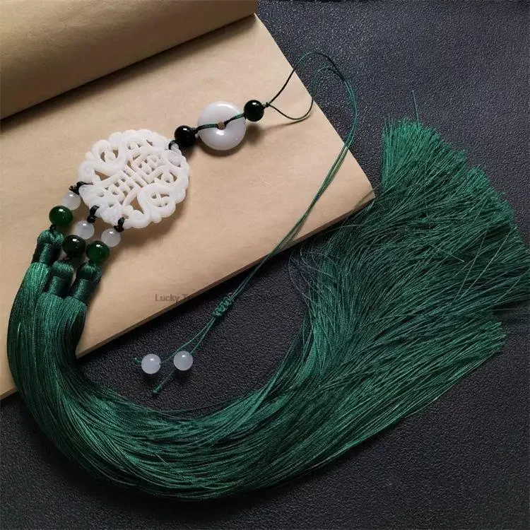 Chinese Ancient Style Waist Jade Ornament Weaving Robe Tassel Waist Pendant Robe Ancient Hanfu Clothing Accessories Gifts P1