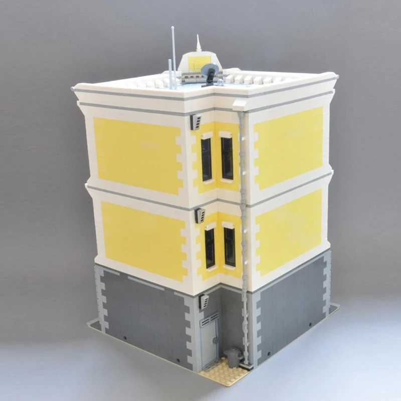 City Street View Model MOC Building Bricks Post Office Institution Modular Technology Gifts Holiday Assemble Children Toys Suit