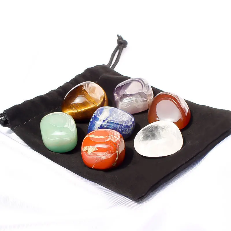 

Ore European Jewelry Crafts Natural Crystal Rough Stone Set Polished Stone Home Color Natural Stone Ornament Gifts