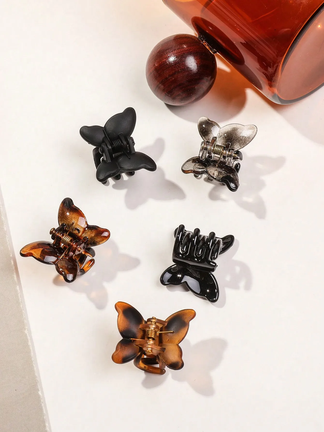 10-teiliges Mini-Schmetterlings-Haarspangen-Set für Frauen und Mädchen, starker Halt für dünnes Haar, neutrale Farbe, Haar-Styling-Zubehör – Detail 7