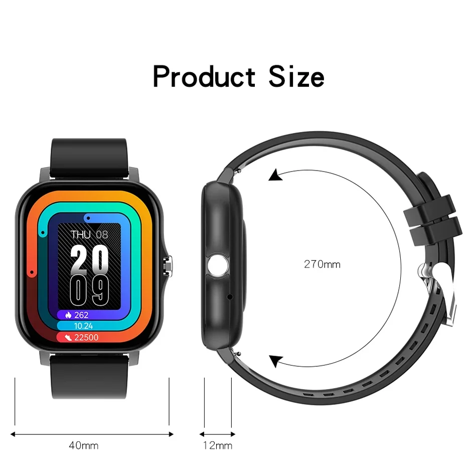 Reloj inteligente deportivo completamente táctil, pantalla a Color de 1,69 \