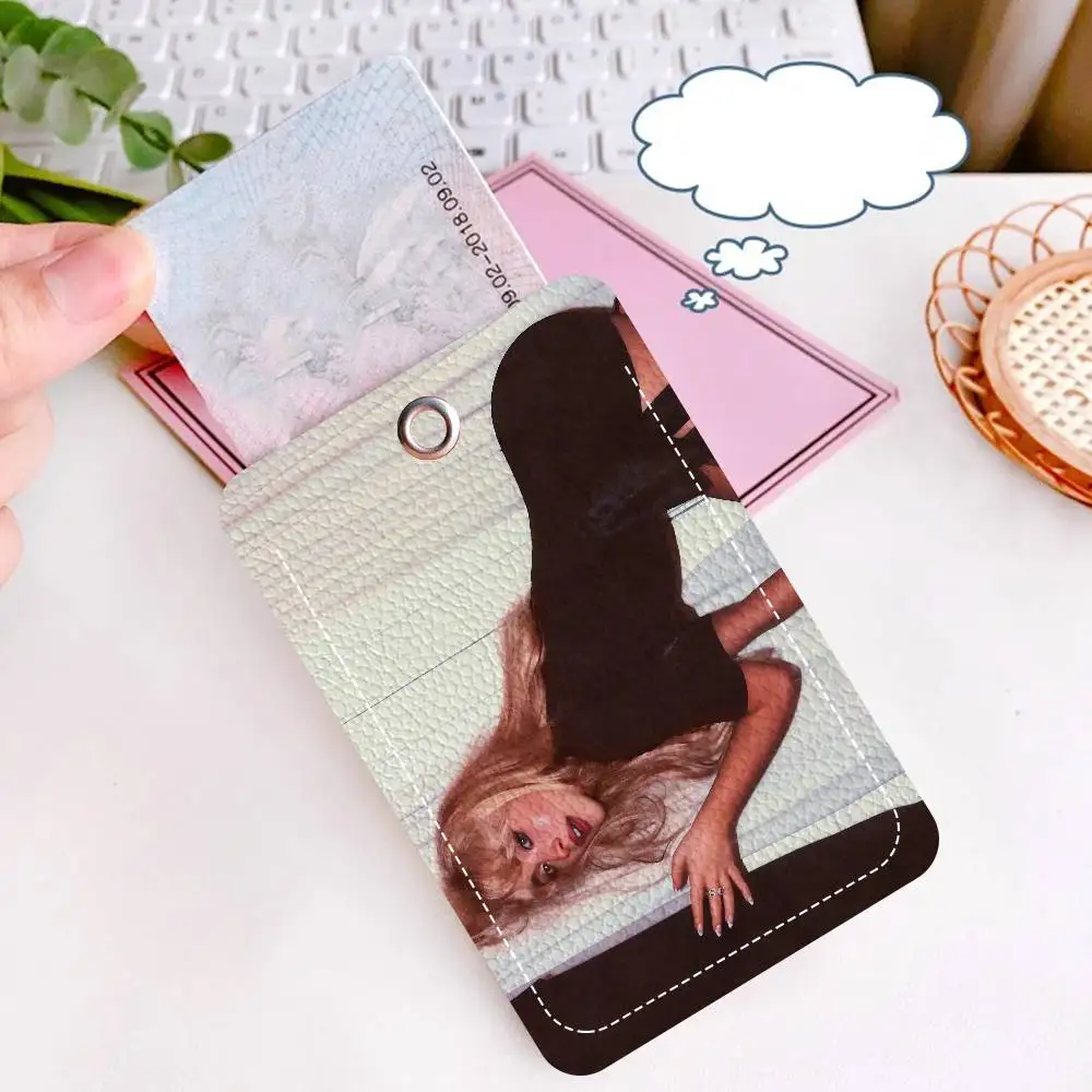 المغني S-سابرينا نجار شارة حامل المفاتيح للبنك الأعمال حامل بطاقة العمل بطاقة الطالب واقية بطاقة الحافلة