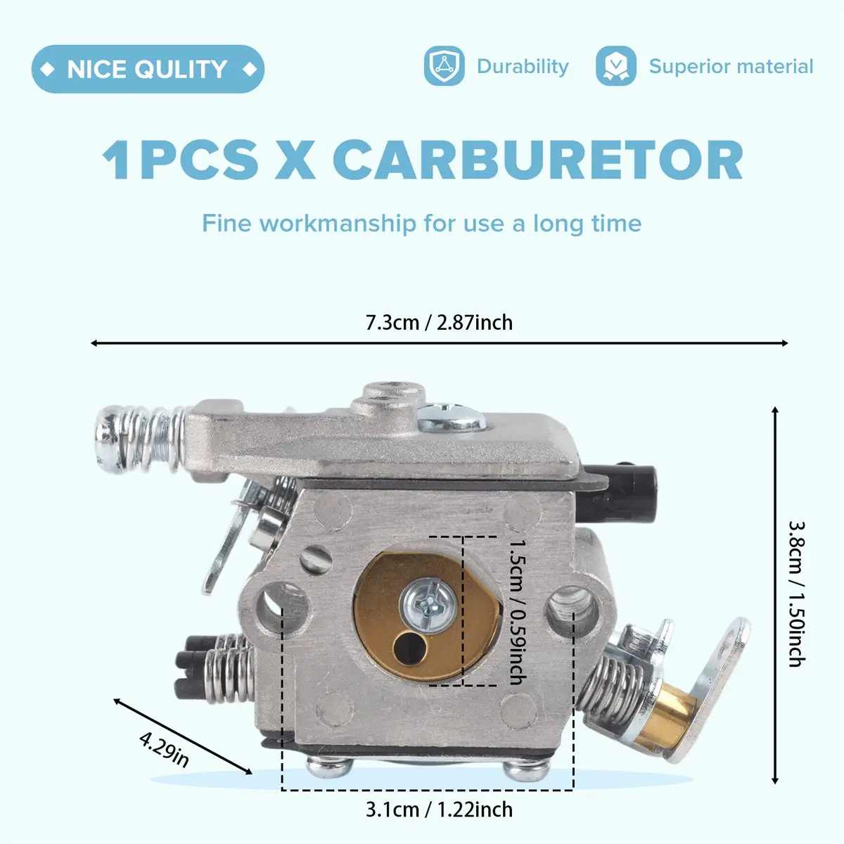 (PQWN) WT962 Carburetor for ZENOAH KOMATSU 25CC 2500  Chainsaw