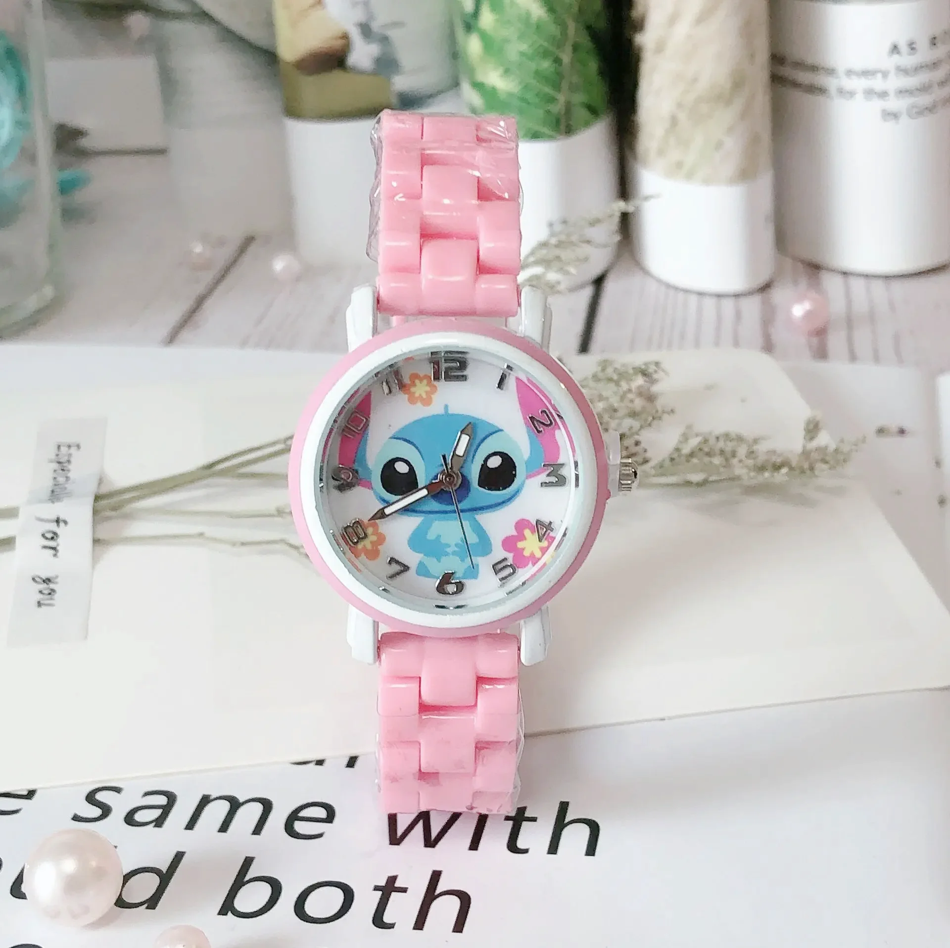 Stitch Diseny Girls Anime Watches Stitch Cartoon Anime Chrildren\'s Woman Quartz Watch Clock Back to School Christmars Gift