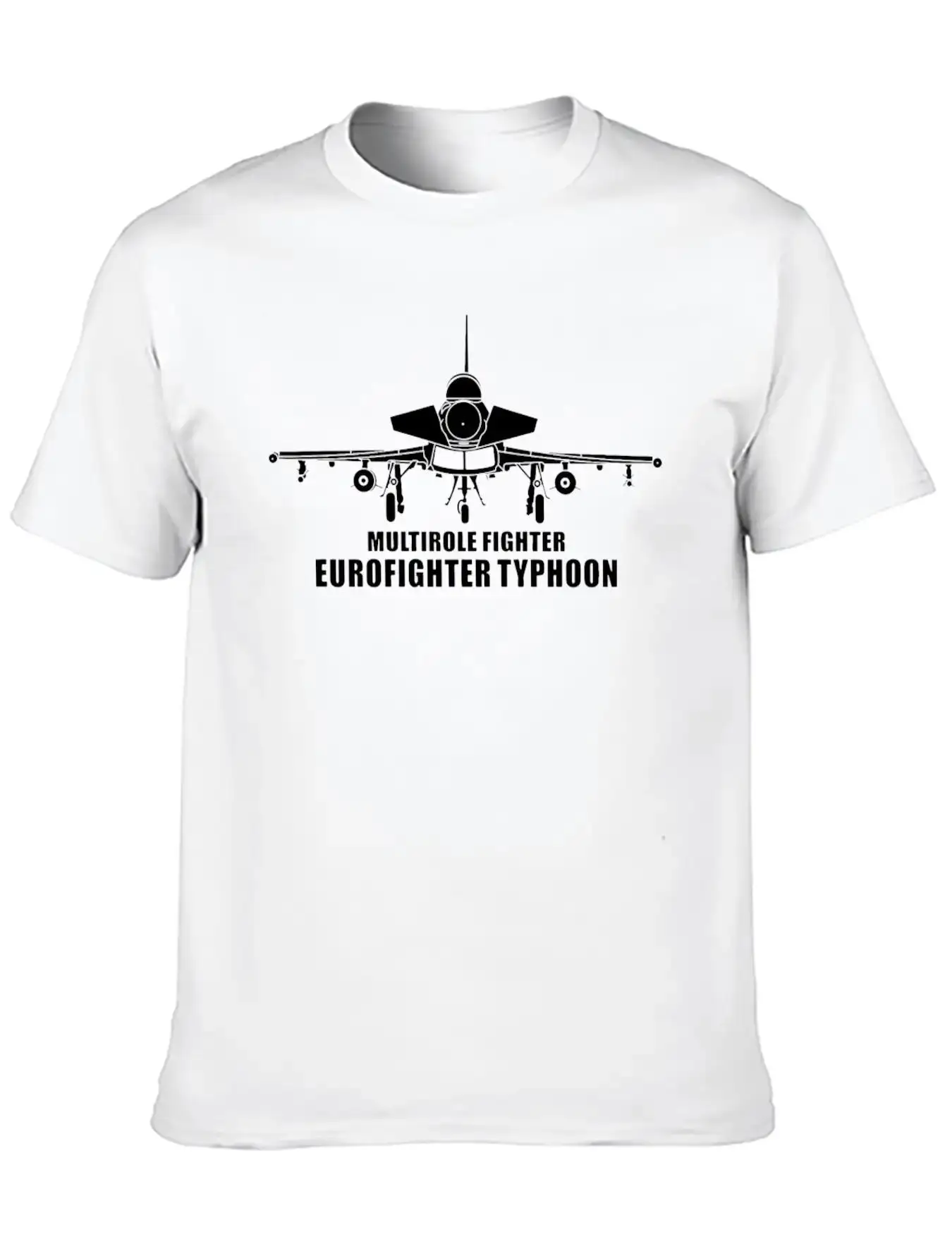 Eurofighter Typhoon multi-function fighter 100% cotton short-sleeved T-shirt-soft cotton pattern T-shirt, simple summer top.
