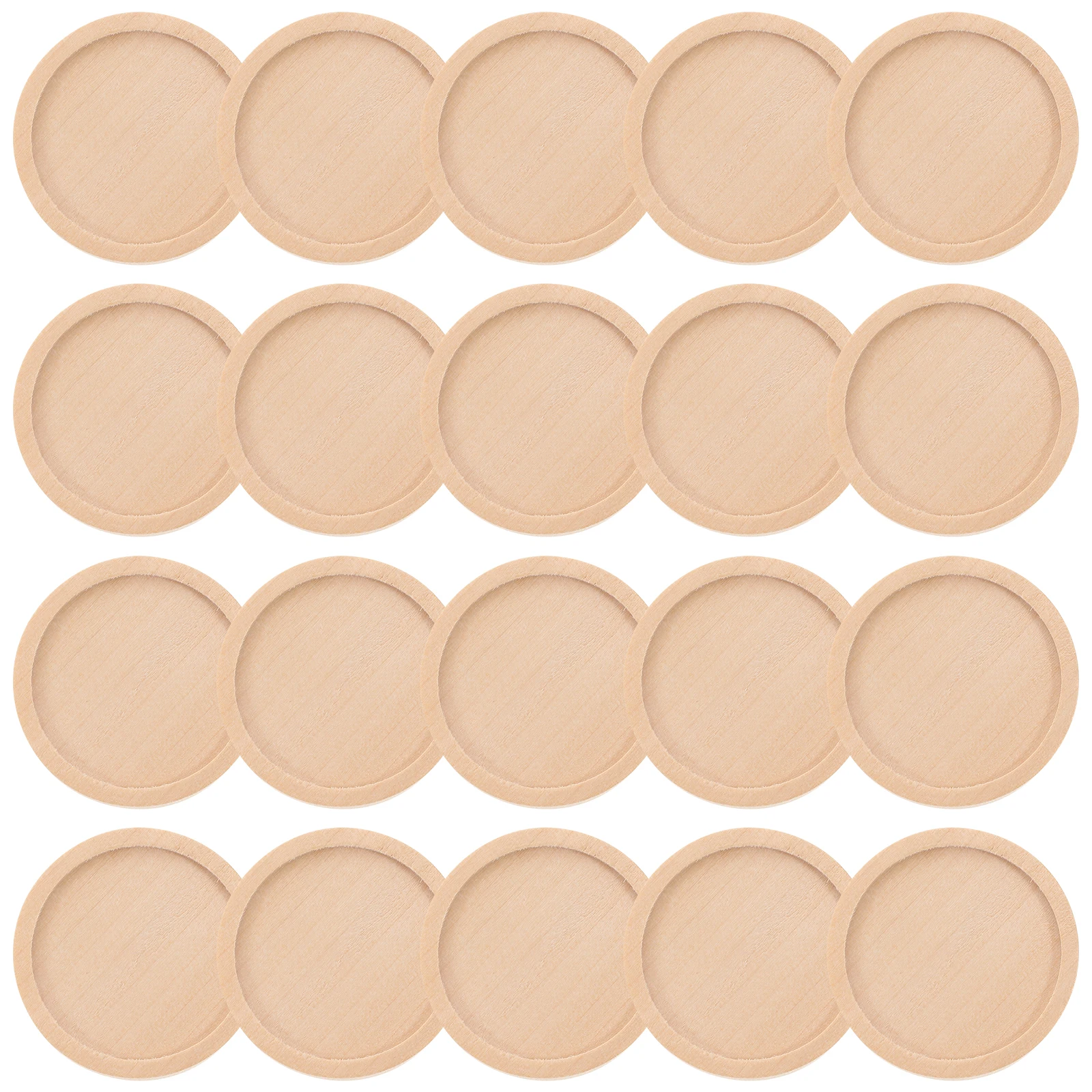 

50pcs Wooden Bottom Bracket Round Craft Base Pendant Trays Circle Jewelry Storage Diy Gift Kit Custom Resin Photo