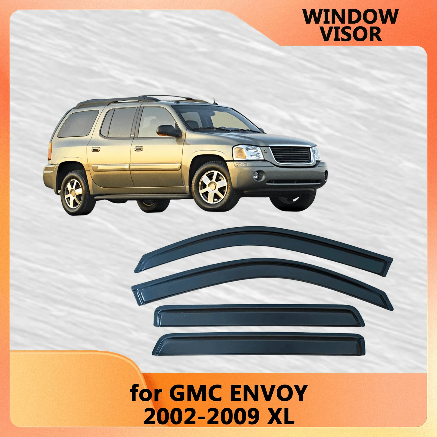

Оконный козырек для GMC Envoy XL 2002, 2003, 2004, 2005, 2006, 2007, 2008, 2009, ветрозащитные дефлекторы, защита от дождя, дверной козырек, вентиляционные шторы