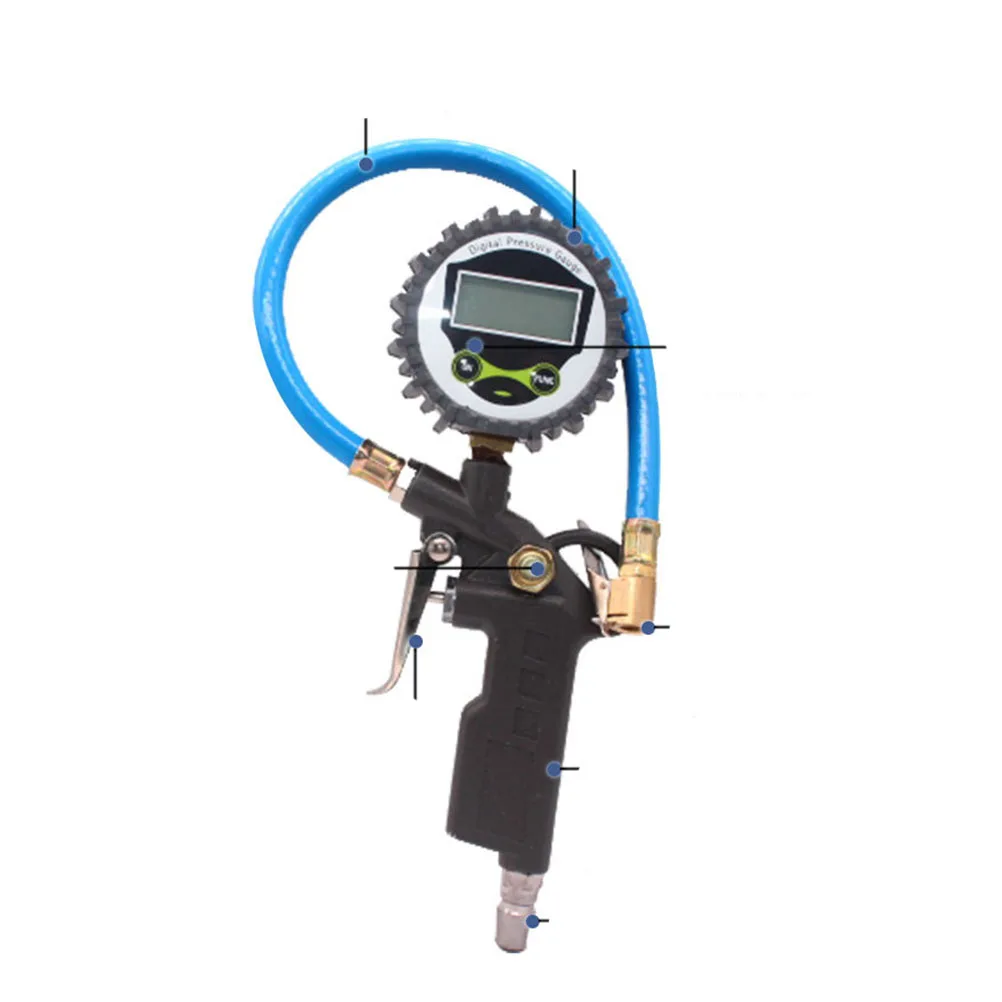 

1Pcs Functional Tire Pressure Checker Air Inflator and Decompressor for Small to Medium Trucks Motorcycles - Reliable Tool