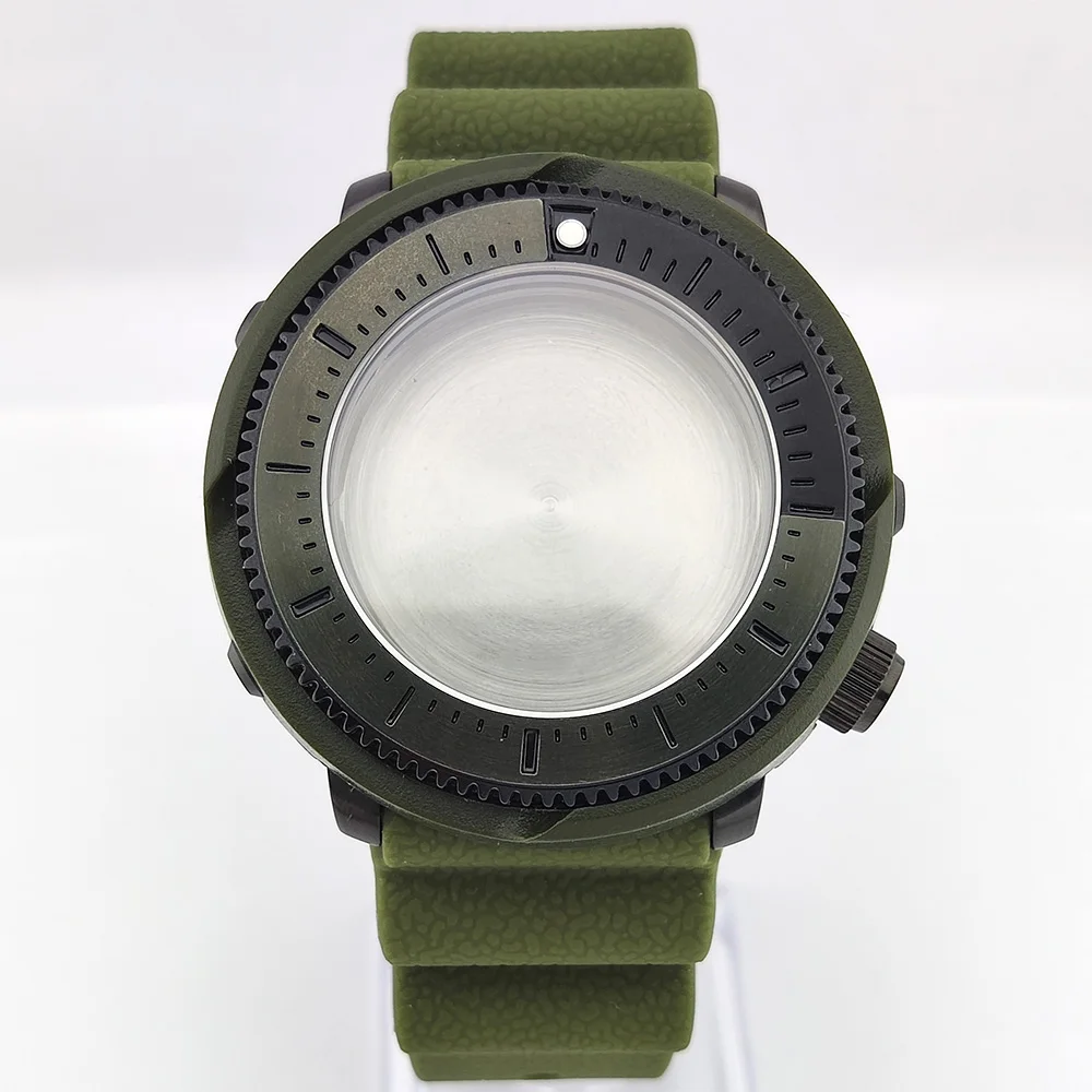 45mm Case NH35 Case Stainless Steel Sapphire Glass Waterproof  Case NH36 Case Men Watch Bezel Parts Case For NH35/NH36 Movement