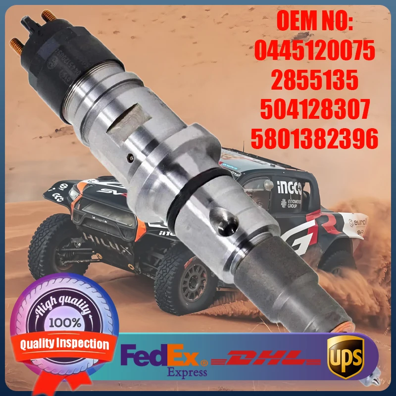 

0445120075 2855135 504128307 5801382396 High Quality Diesel Injector Engine Parts Suitable for Iveco Case New Holland
