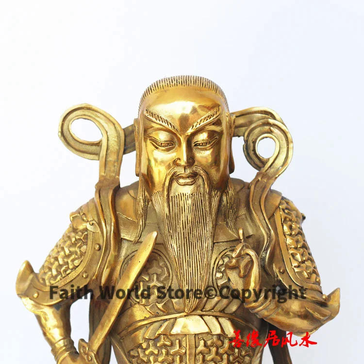 40CM Large -Company shop home Mascot TOP efficacious Talisman Protection Chinese FENG SHUI Zhen wu ZUSHI YE Brass statue