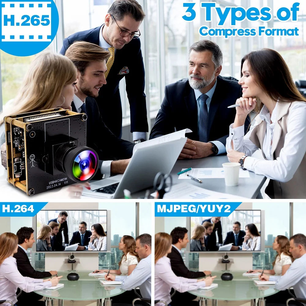 ELP 4K HDMI USB Camera Module Wide Angle No Distortion Lens IMX415 Mini Industrial Camera 3840x2160P 30fps H264 H265 UVC Webcam