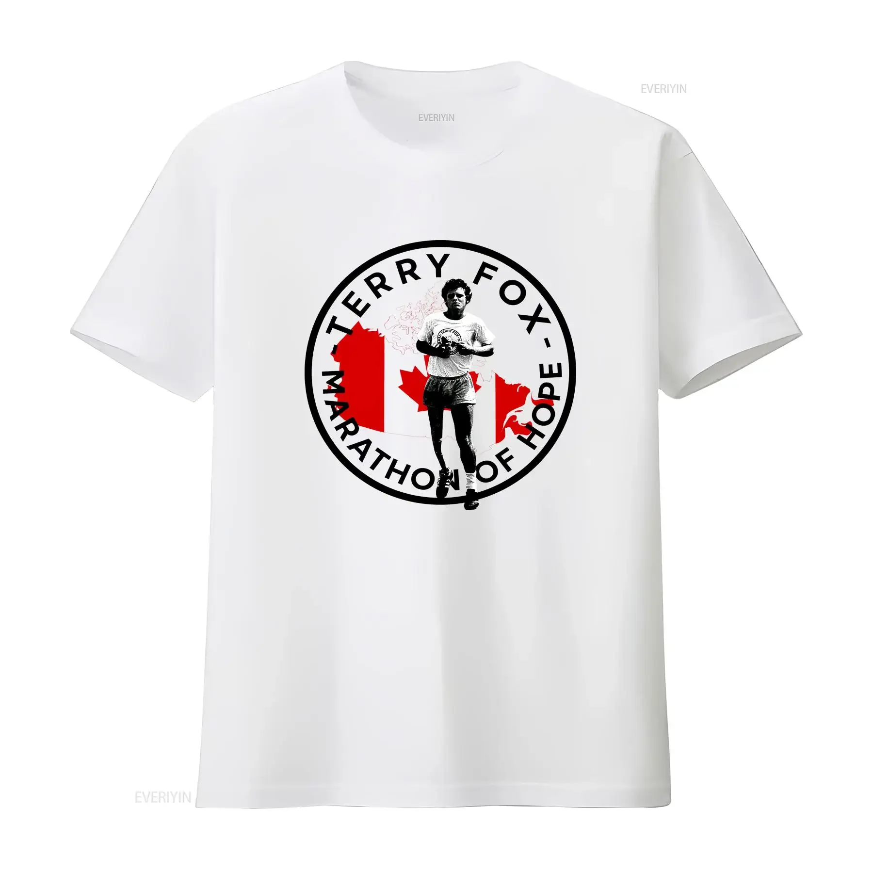 Terry Fox Marathon Of Hope T shirt Run Vintage  vintage Washed Versatile Casual Slightly Stylish fashion Stretched streetwear